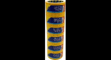 Verlofix Duct Tape - 6 rollen - 50 mm Breed - Rol van 10 Meter - Plakband - Grote Kleefkracht - Zeer Sterk - Waterdichte tape - Geel