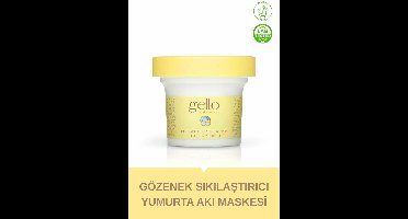 GELLO Egg White Pore Mask Poriënverstrakkend Eiwitmasker - Eiwitporiënmasker Rijk aan Aminozuren en Vitamines E Eiwit is de beste kracht in huidverzorging Alle huidtypes 100 ml