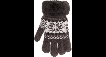 Out of the Blue - kinderhandschoenen - winter - met voering - one size - donkergrijs