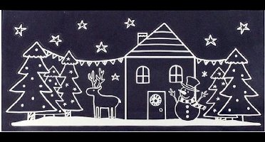 Peha - Raamsticker - 1 vel - Kerst Raamstickers - Raamversiering - Raamdecoratie Stickers - Kerstversiering - Kerstmis - 49 CM