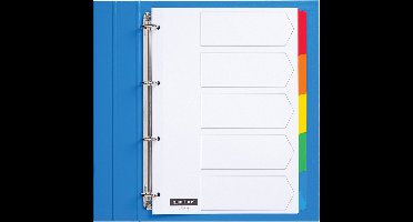 Tabbladen Quantore 4-gaats karton 5-delig wit | 25 stuks