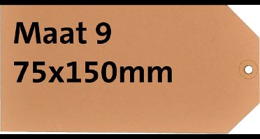 Label HF2 karton Nr9 200gr, 75x150mm 1000 st,