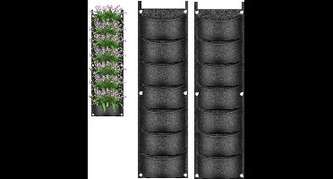 DailySupplies® Verticale Moestuin - Plantenrek Tuin - Kweekzak - Waterdicht - Zwart