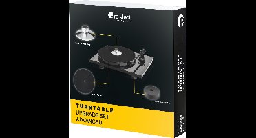 Pro-Ject Upgrade Set Advanced - Verbeterde Geluidskwaliteit - Duurzame Componenten - Eenvoudige Installatie - Zwart