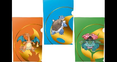 Ultra Pro - Pokémon TCG - Pack 3 Doorzichtig A4 - Charizard / Blastoise / Venusaur - UK