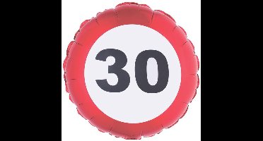 Folieballon verkeersbord 30 jaar