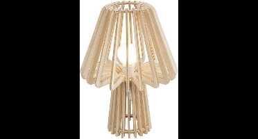 Leitmotiv Tafellamp Edged Mushroom hout - natuur - H 29 cm
