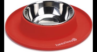 Beeztees - Hondenvoerbak - Siliconen - Rood - 24x4,5 cm