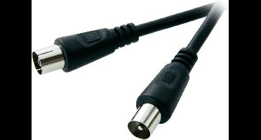 SpeaKa Professional Antenne Aansluitkabel [1x Antennestekker 75 Ω - 1x Antennebus 75 Ω] 1.50 m 75 dB Zwart