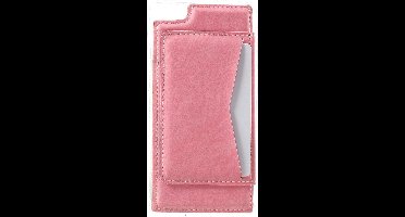 Shop4 - Huawei Ascend P8 Lite Hoesje - Back Case Ruimte voor Pasje Mat Leer Roze