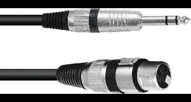OMNITRONIC Adaptercable XLR(F)/Jack stereo 0.9m bk