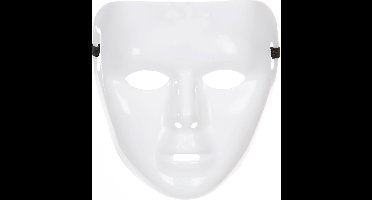 Vegaoo - Wit glimmend masker voor volwassenen