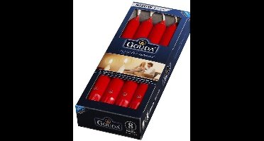 Gouda Kroonkaarsen 240/24 doos 8 rood (per 4 stuks)