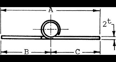 Talamex Scharnier 151x74.5x2 Mm