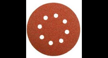 wolfcraft - 5 klittenbandschijven voor hout/metaal, Ø 115 mm, korrel 120 - 2272000