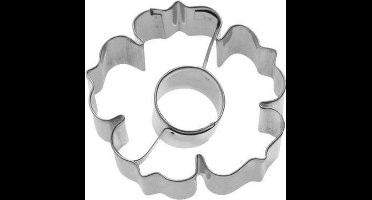 Westmark uitsteekvorm uit rvs 2D bloem 6x6x2.2cm