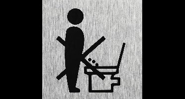 Seilflechter Aluminium deurbordje - "Alstublieft zitten" - 60 x 60 mm