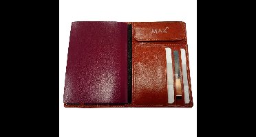 Max 5 MAX PA 004 Autopapieren Hoesje - Leer - 9,5x14x1,5 cm - Bruin