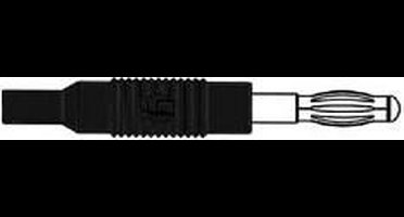 INJECTION-MOULDED ADAPTER PLUG 4mm TO 2mm / BLACK (MZS 4) (HM14T00)