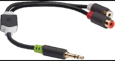 Konig 3,5mm Jack (m) - Tulp (v) stereo audio adapter kabel - 0,20 meter