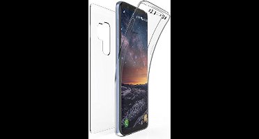 Hoesje geschikt voor Samsung Galaxy S9 - Siliconen TPU Case + Screenprotector Transparant Cover - (0.5mm)