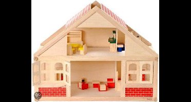 Beeboo Houten Poppenhuis met Toebehoren