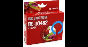 FLWR T0482 cyaan - Geschikt voor Epson