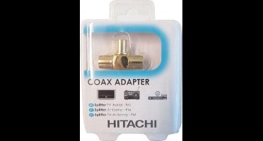Hitachi HAC3FM tussenstuk voor kabels Coax 2 x Coax Goud
