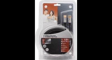 HQ - F-Connector Kabel - zwart - 5 meter