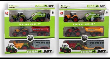 Jonotoys Tractorset Kunststof/diecast 6-delig