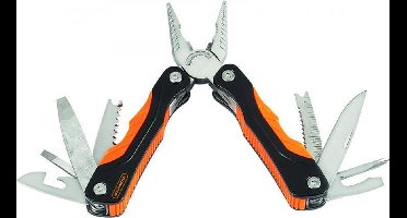 Skandia multitool 14 in 1 - RVS - mesje, combinatietang, houtzaagje - 155 mm