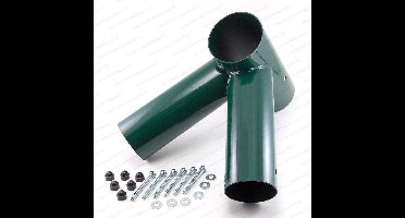 Hoekverbinding Schommel schuin rond 100/80 groen + Bevestigingsmateriaal