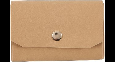 Faux Leather Portemonnee 11 X 8 Cm Lichtbruin