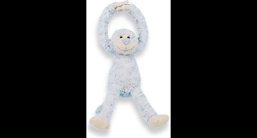 Funnies Slingeraap - Knuffel aap - Blauw - 45cm - Pluche - Cadeau voor baby en peuter