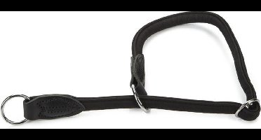 Beeztees leren wurgband Buffalo rond. Zwart. 50 cm x 10 mm.