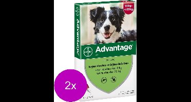Advantage Hond 4 pip - Anti vlooien en luizenmiddel - 2 x 2.5 ml 10-25kg