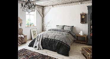 Sleeptime True Dreams  - Dekbedovertrekset - Lits-Jumeaux - 240x200/220 + 2 kussenslopen 60x70 - Antraciet