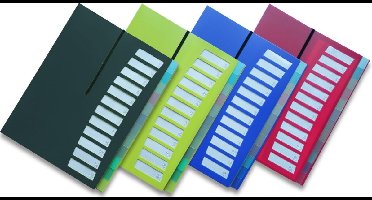 EXXO-HFP #40267 - A4 "Hand-out"- Huiswerk- Projectmap - 12 tassen/tabs - Zwart - 1 stuks