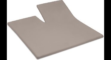 Cinderella - Weekend - Topper hoeslaken met split - 180x200 cm - tot 15 cm matrashoogte - 100% Katoen - Taupe