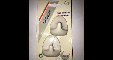 Universele handdoekhaken zelfklevend (setje van 2) wit