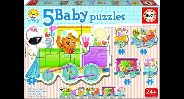 Educa Trein met dieren puzzel van 19 stukjes