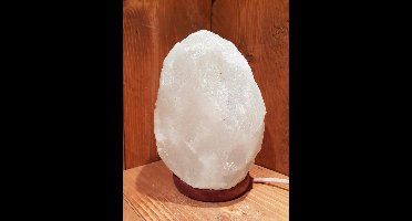 Zoutlamp 2,5 tot 3,5 kg - Witte Lamp van zout uit Dode Zee - c.a.19,5x13cm
