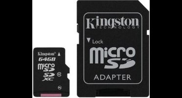 Kingston microSDXC Card 64 GB Class 10 incl. Adapter