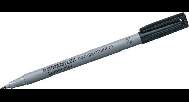 Viltstift Staedtler Lumocolor 311 non permanent S zwart - 10 stuks