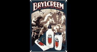 Brylcreem Metalen wandbord 15 x 21 cm.
