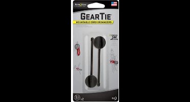 NITE IZE Gear Tie Mountable 3" Black - 2 pcs