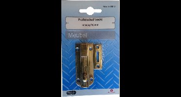 STARX profielschuif 60 mm | met bocht | inclusief inschuifplaatje | messing