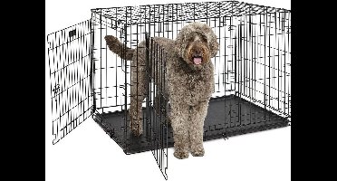 hondenbench Dog-Inn 123,8 x 76,2 cm staal zwart