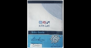 ANEL - wieglakentje met sloop - Model: Kids Art - Kleur: blauw / wit - Formaat: 80x100cm