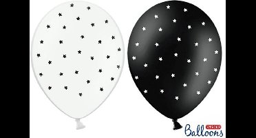 Strong Ballonnen Stars, 6cm, mix (1 zakje met 6 stuks)